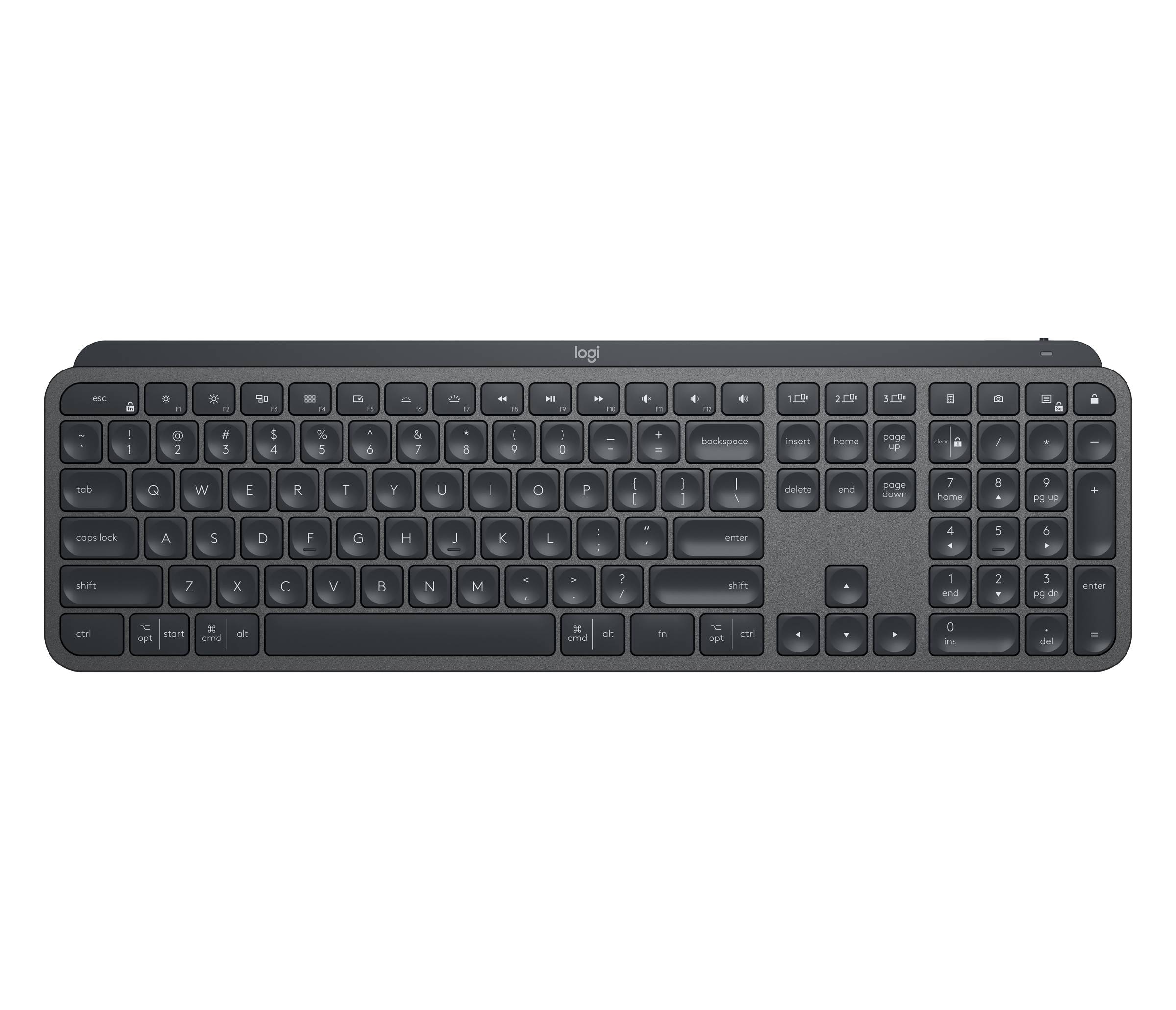 Rca Informatique - Image du produit : MX KEYS ADV WRLS ILLUM KEYBOARD GRAPHITE - PTG - MEDITER