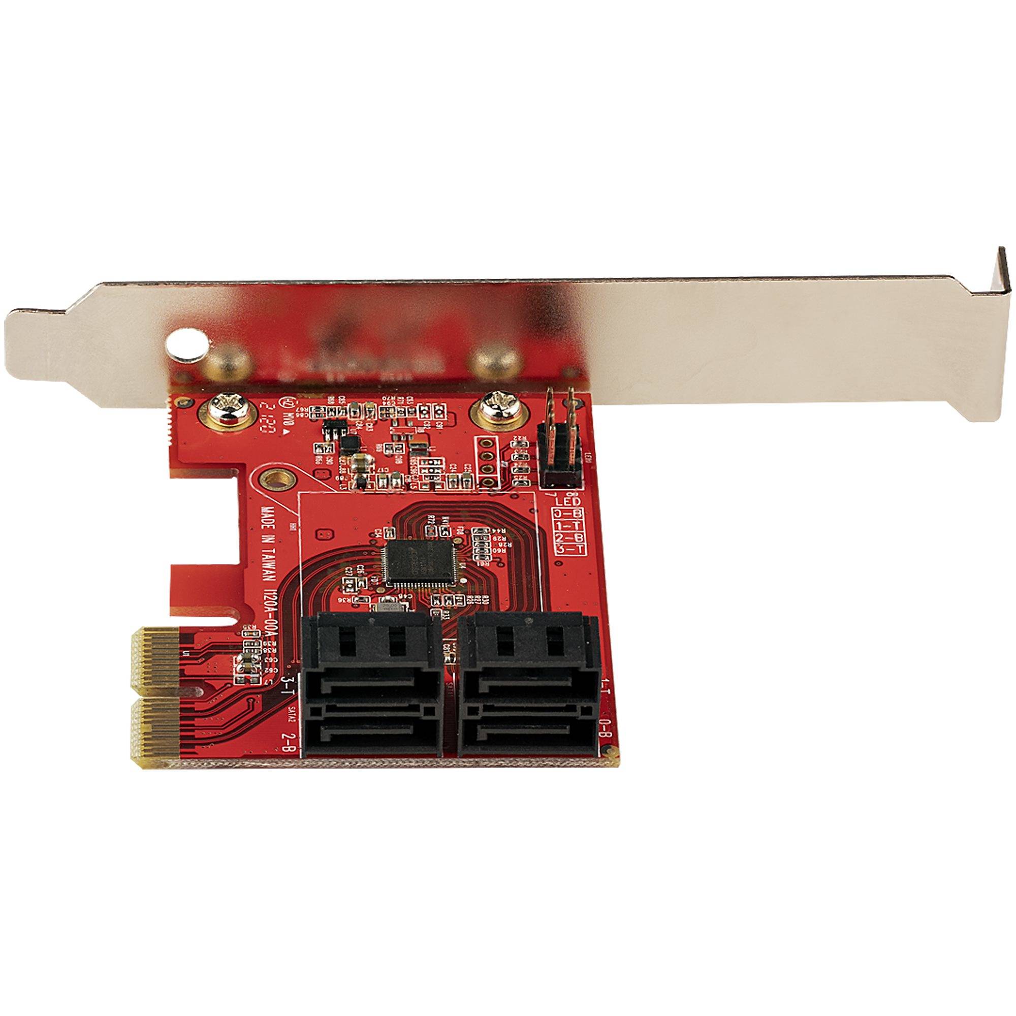 Rca Informatique - image du produit : SATA PCIE CARD - 4 PORT (6GBPS) PCIE SATA EXPANSION CARD ASM1164
