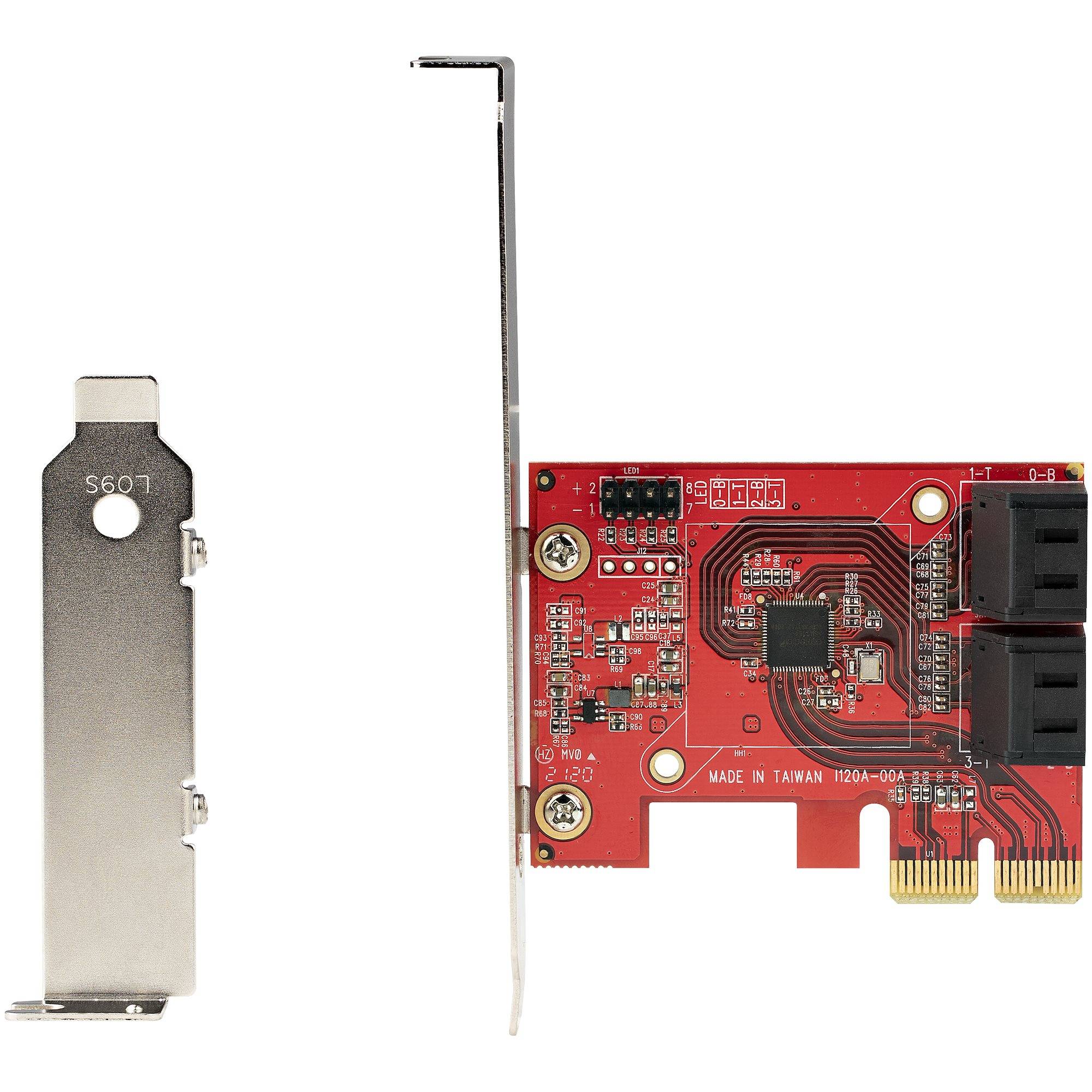 Rca Informatique - image du produit : SATA PCIE CARD - 4 PORT (6GBPS) PCIE SATA EXPANSION CARD ASM1164