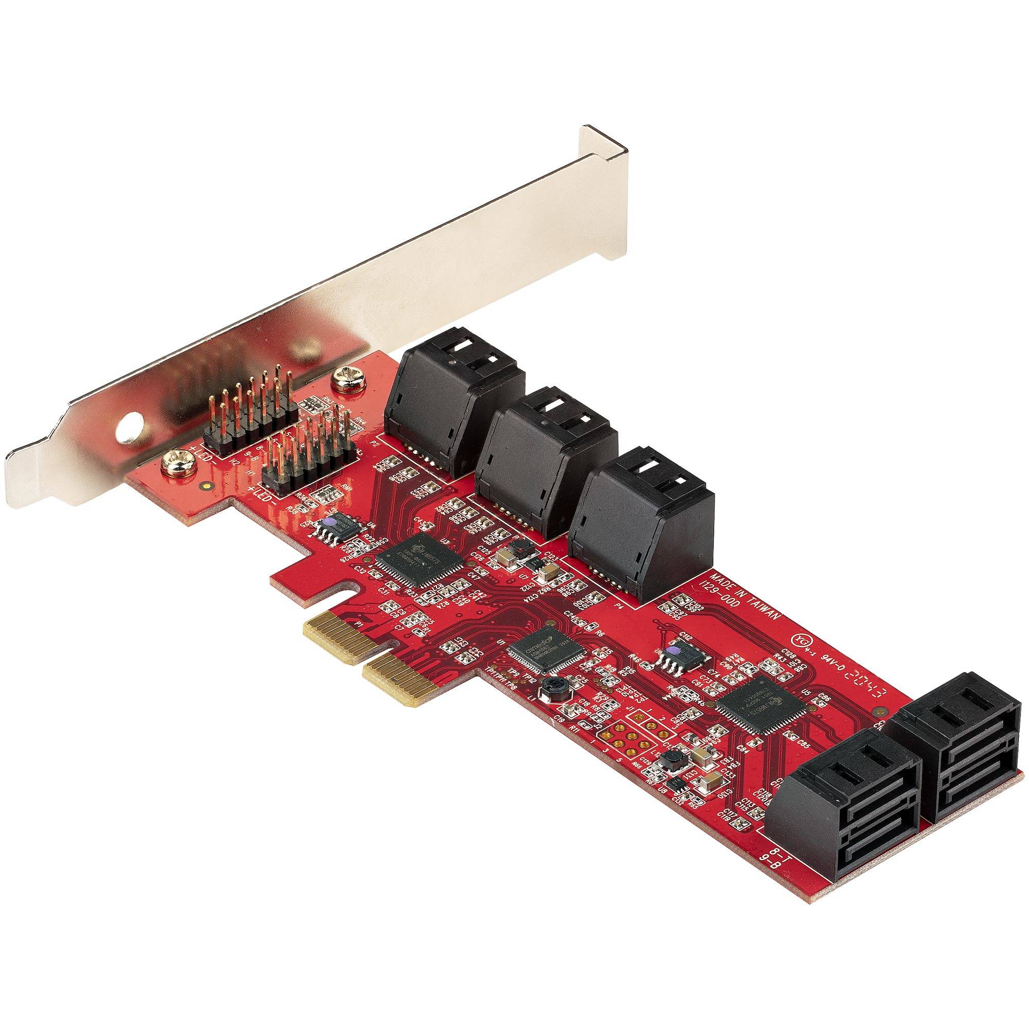 Rca Informatique - image du produit : CARTE PCI EXPRESS SATA 10 PORTS (6GBPS) - ASM1166 NON-RAID