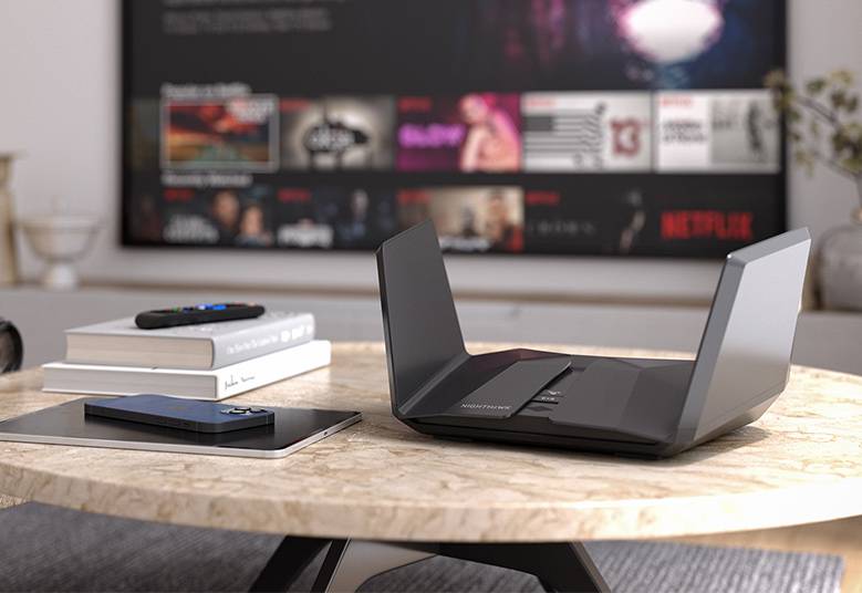 Rca Informatique - image du produit : NIGHTHAWK TRI-BAND AX12 12-STRE AXE11000 WIFI 6E ROUTER RAXE500