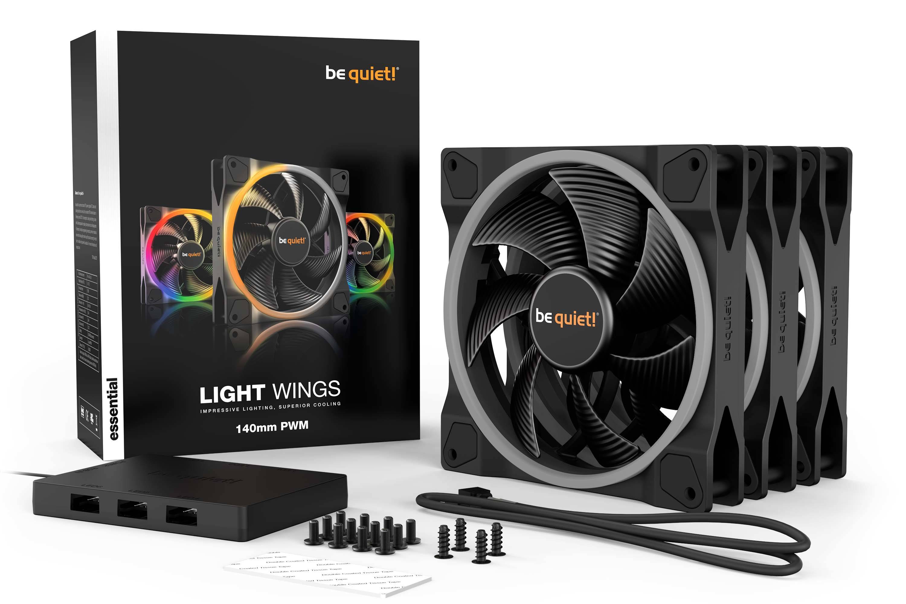 Rca Informatique - image du produit : LIGHT WINGS 140MM PWM TRIPLE-PACK