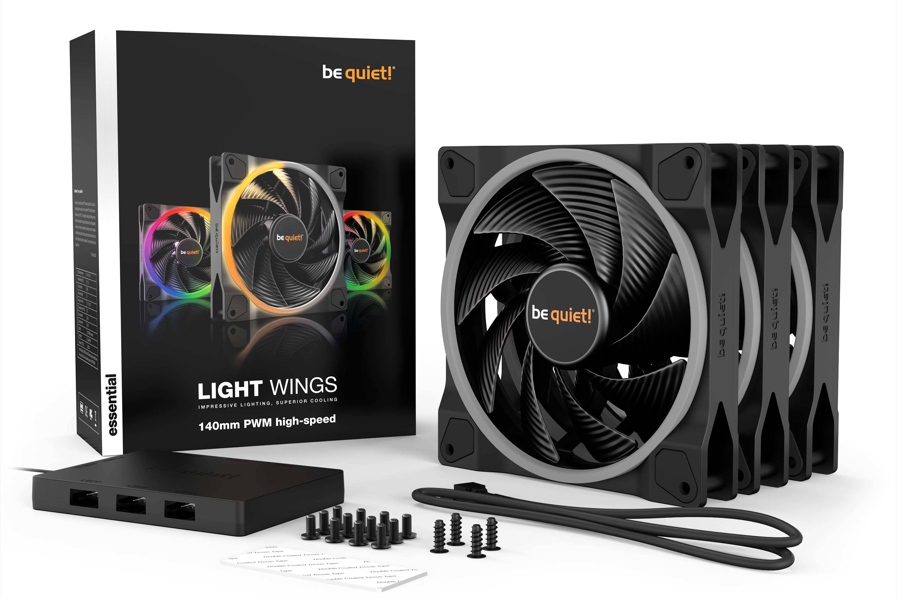 Rca Informatique - image du produit : LIGHT WINGS 140MM PWM HIGH-SPEED TRIPLE-PACK