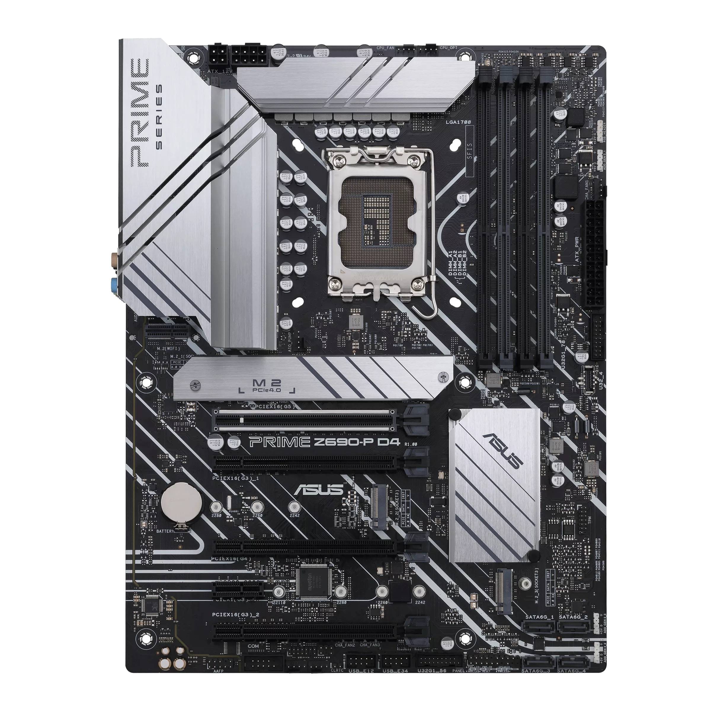 Rca Informatique - image du produit : PRIME Z690-P D4-CSM//LGA1700 Z690 USB3.2 GEN 2 MB