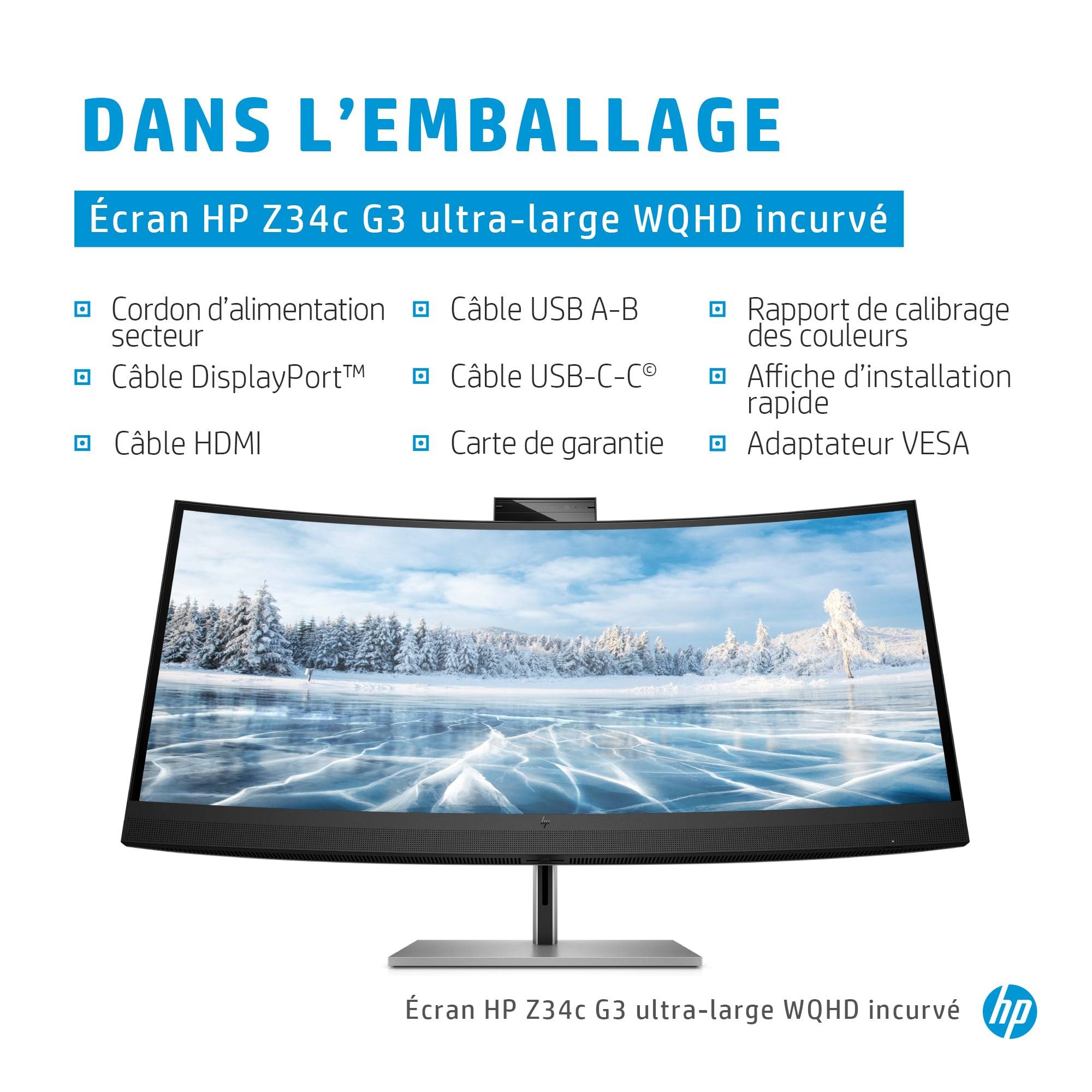 Rca Informatique - image du produit : HP Z34C G3 CURVED WQHD DISPLAY EUROPE - ENGLISH LOCALIZATION