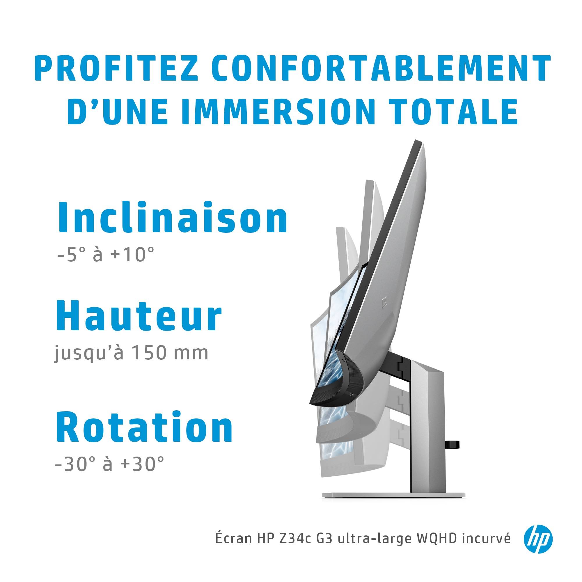 Rca Informatique - image du produit : HP Z34C G3 CURVED WQHD DISPLAY EUROPE - ENGLISH LOCALIZATION