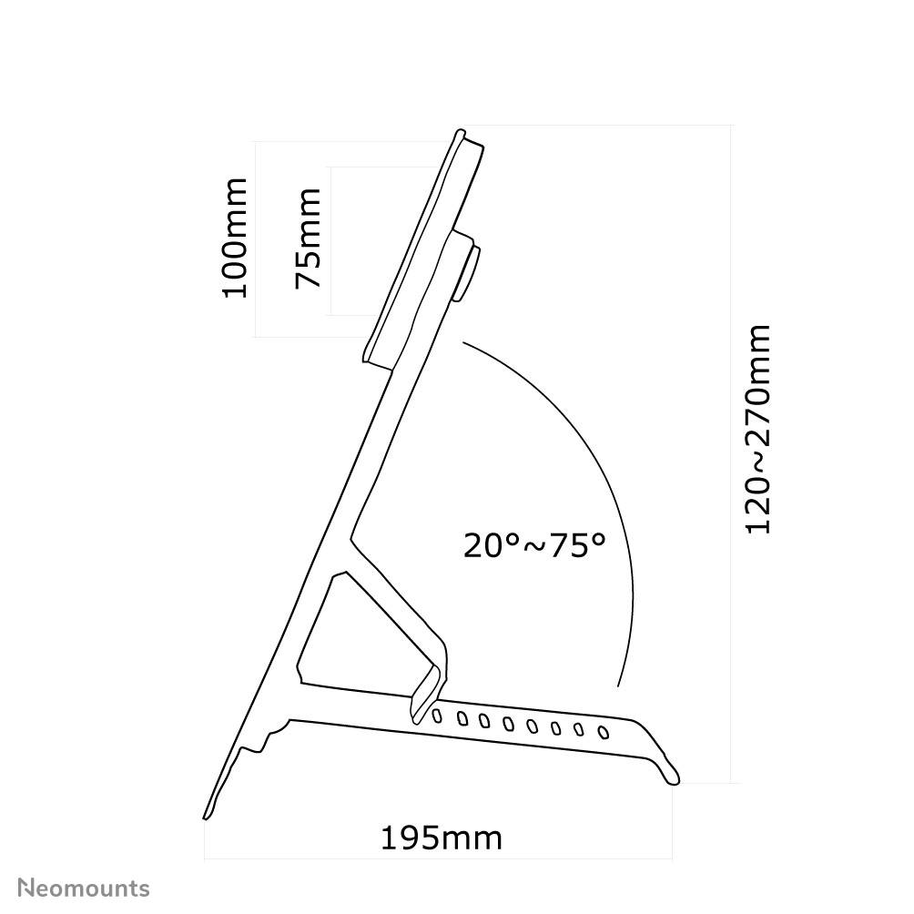 Rca Informatique - image du produit : SUPPORT BUREAU LCD/LED/TFT JUSQU 24IN