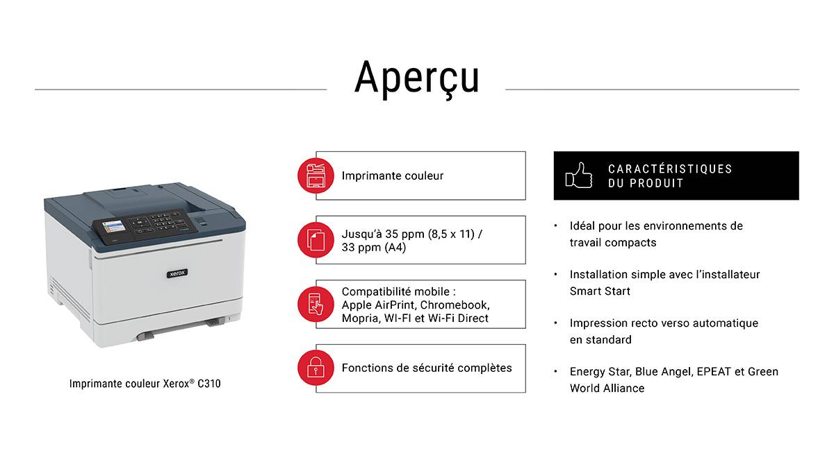 Rca Informatique - image du produit : XEROX C310 COLOR PRINTER