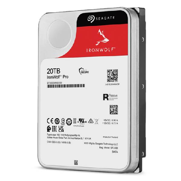 Rca Informatique - image du produit : IRONWOLF PRO 20TB SATA 3.5IN 7200RPM ENTERPRISE NAS