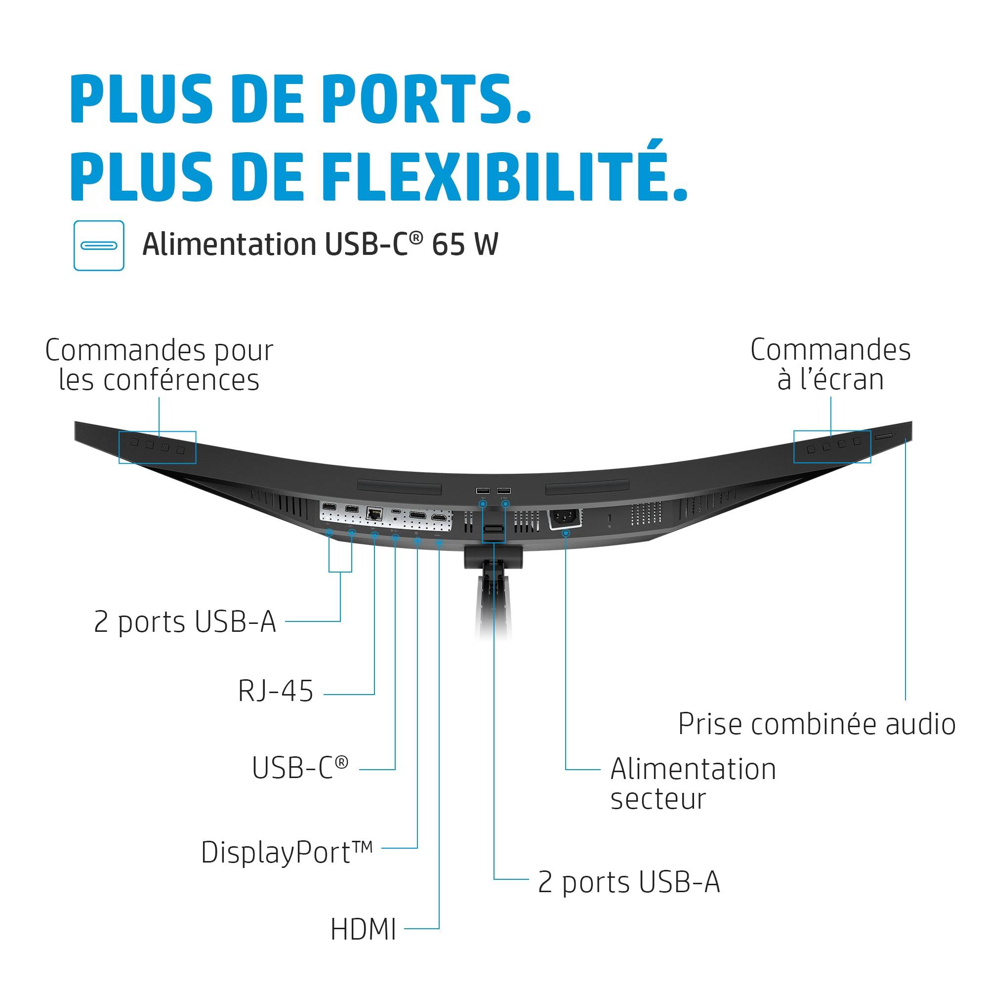 Rca Informatique - image du produit : HP E34M G4 CURVED USB-C CONF WQHDMONITOR EUROPE - ENGLISH LOC