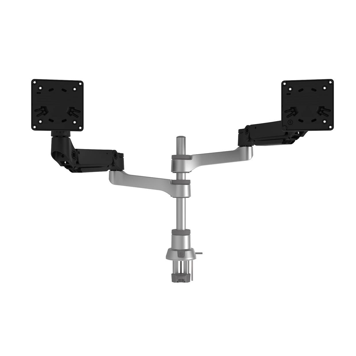 Rca Informatique - image du produit : R-GO CAPARO 4 TWIN MONITOR ARM GAS SPRING/3-9 KG/DYNAMIC/SILVER