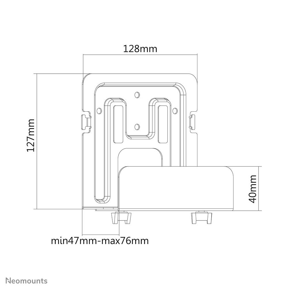 Rca Informatique - image du produit : UNIVERSAL MEDIABOX MOUNT 47-76MM DEPTH-SUITED F/ APPLETV