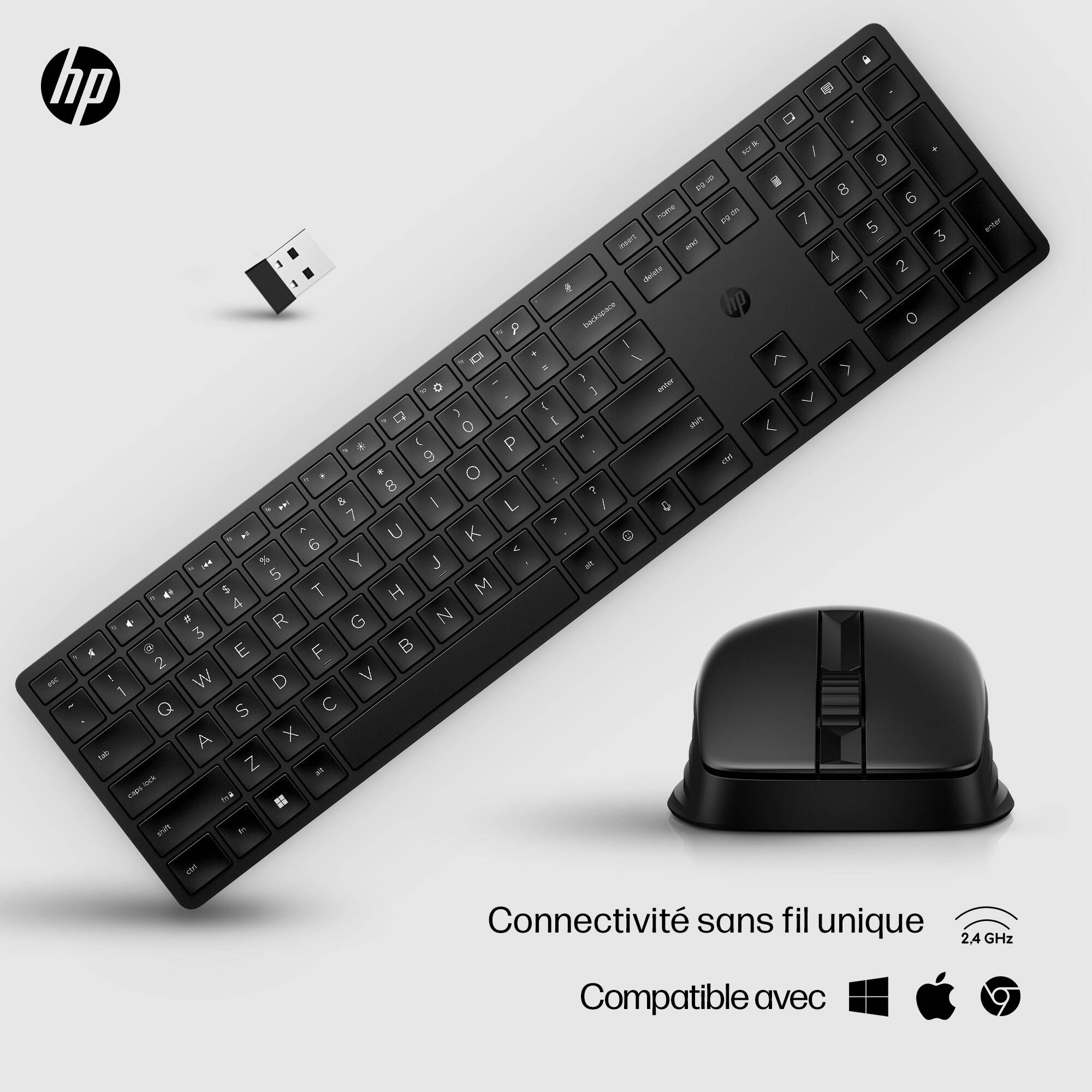 Rca Informatique - image du produit : HP 650 WIRELESS KB/MSE COMBO