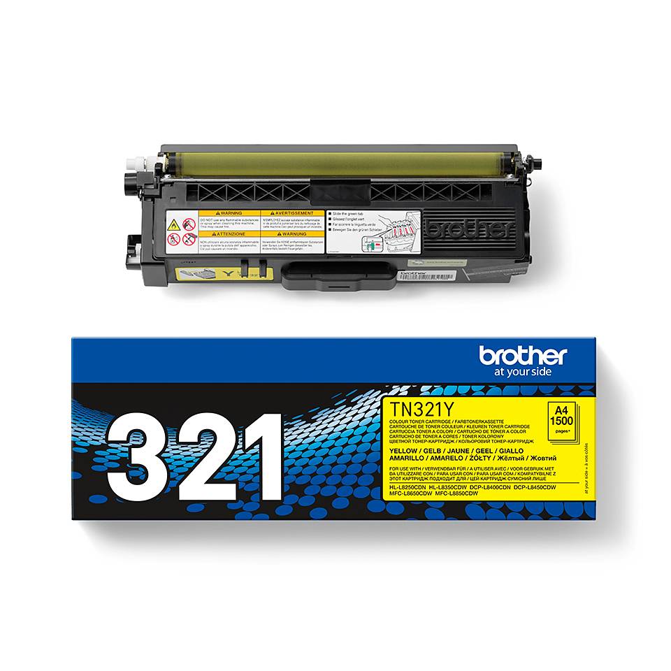 Rca Informatique - image du produit : TN-321Y TONER CARTRIDGE YELLOW F/ HL-L8250CDN 1500PGS