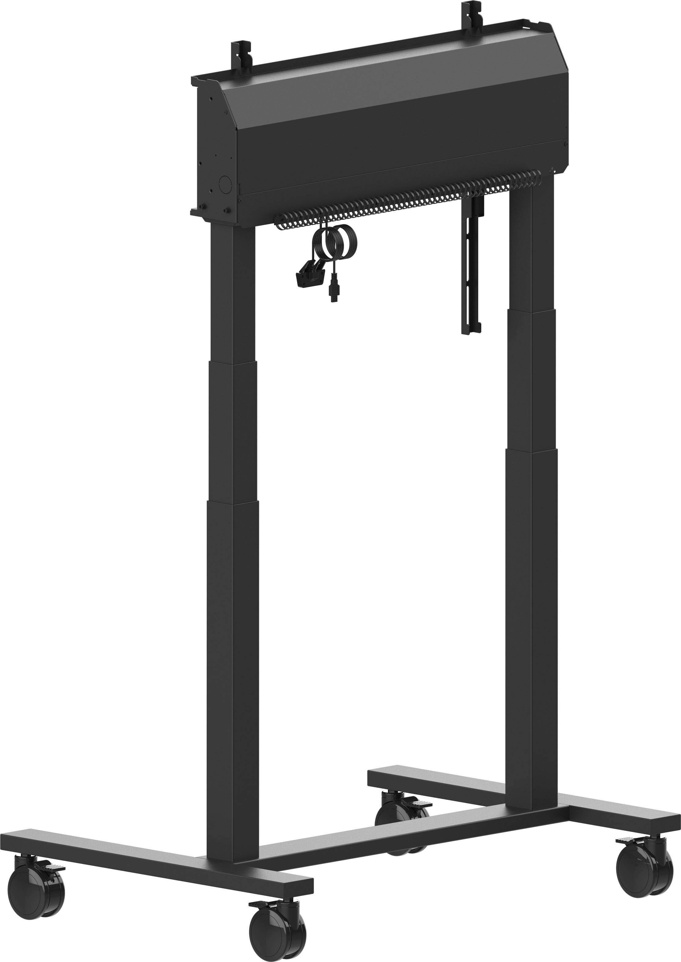 Rca Informatique - image du produit : ELECTRIC TWO-POST LIFT ON WHEELS FOR MONITORS UP TO 98IN 1