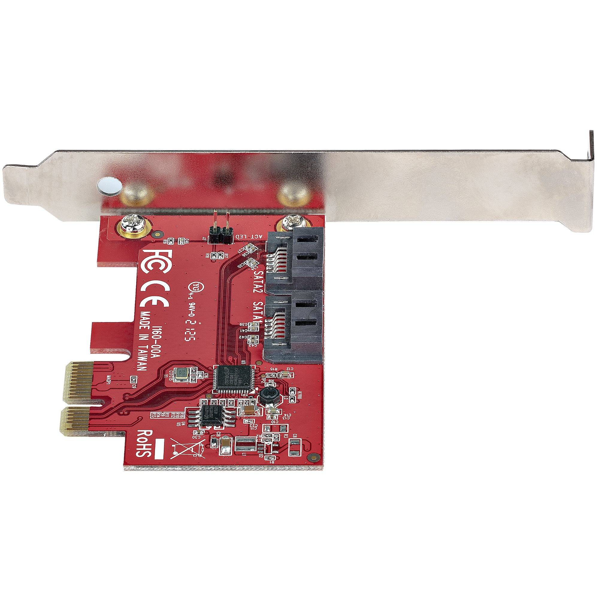 Rca Informatique - image du produit : SATA PCIE CARD 2 PORT NO-RAIDPCI EXPRESS SATA 6GBPS AS