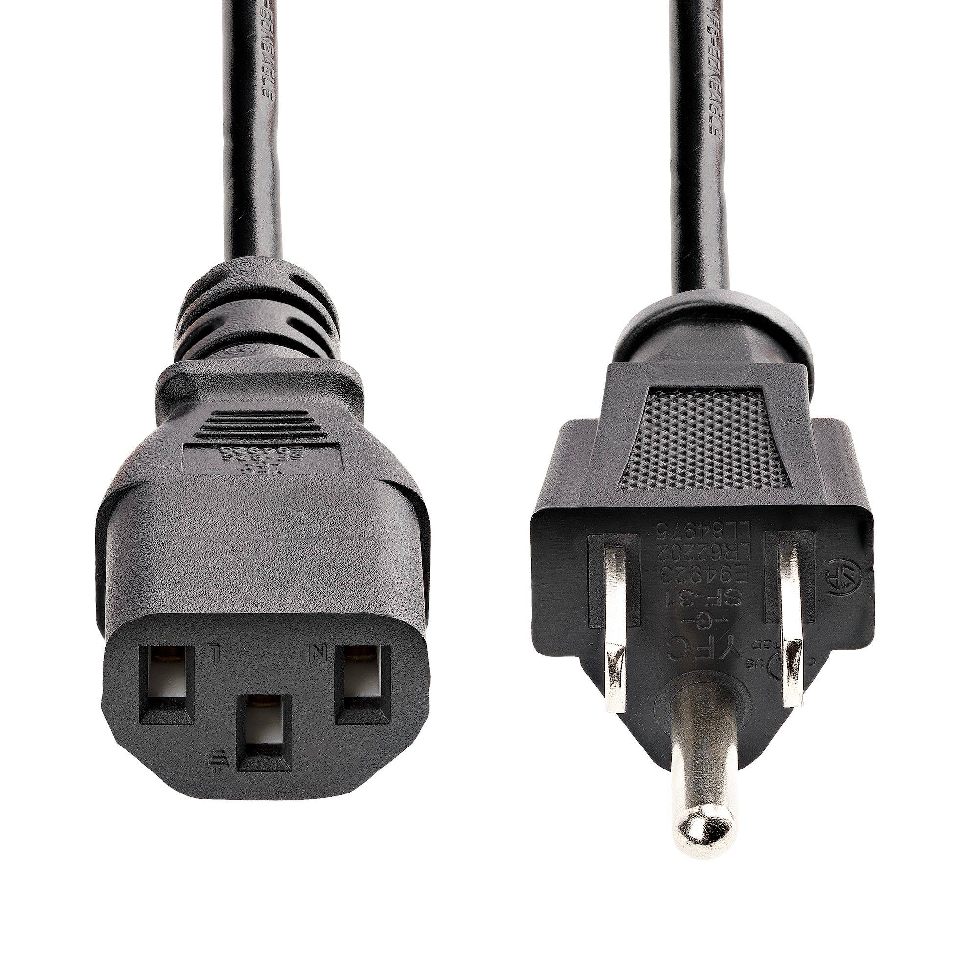 Rca Informatique - image du produit : 6 FT STANDARD COMPUTER POWER US CORD - NEMA5-15P TO C13