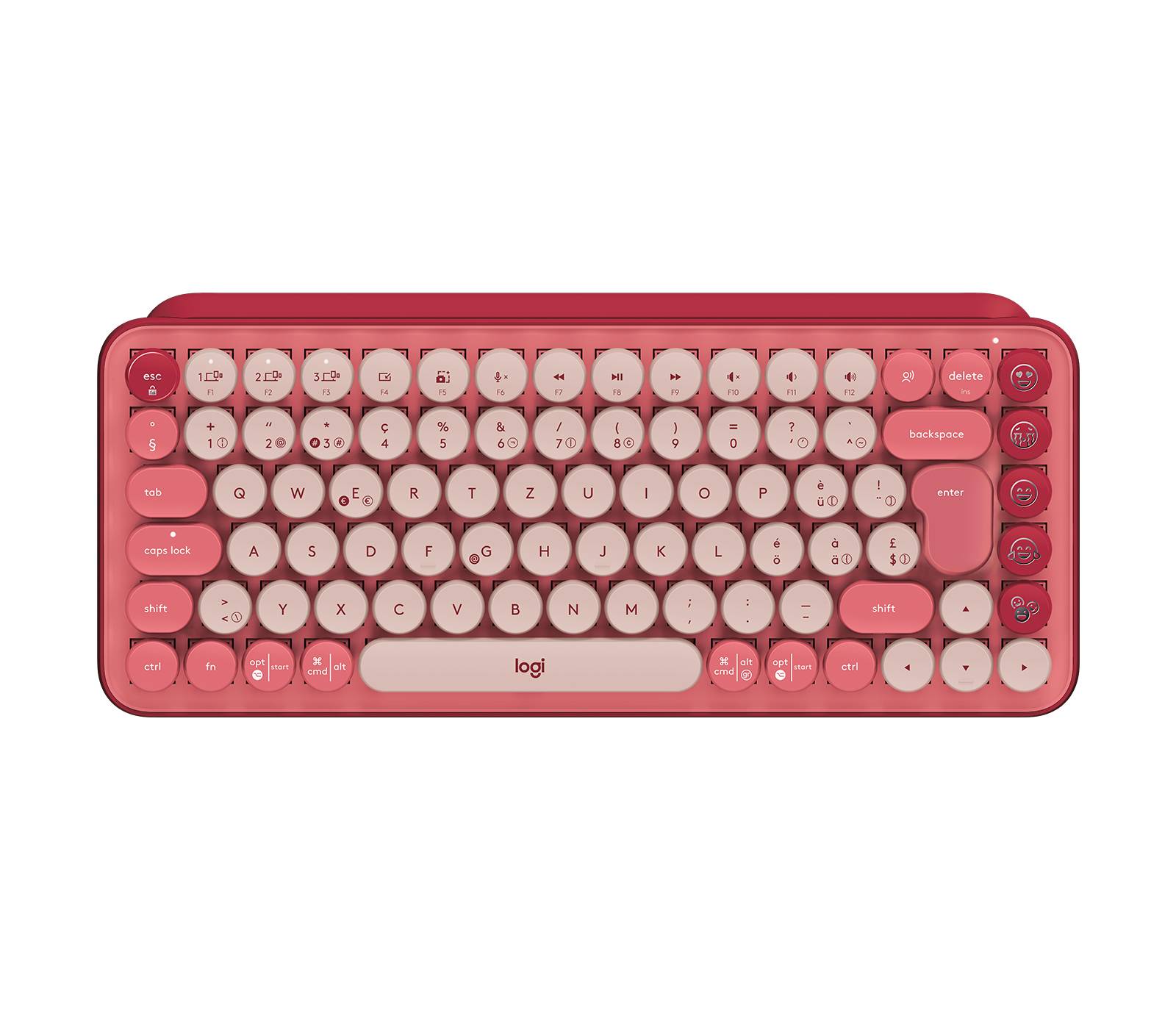 Rca Informatique - Image du produit : POP WRLS MECH KB WITH EMOJI HEARTBREAKER ROSE - CH - CENT