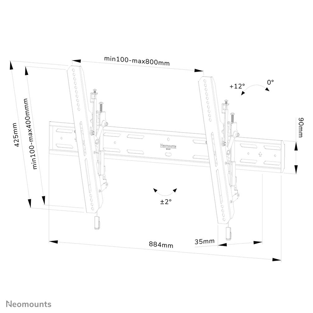 Rca Informatique - image du produit : SCREEN WALL MOUNT (TILT/ VESA 800X400)