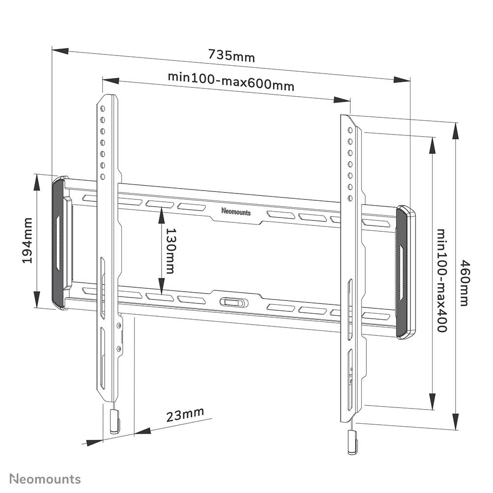 Rca Informatique - image du produit : SCREEN WALL MOUNT (FIXED/ ULTRA THIN/VESA 600X400)