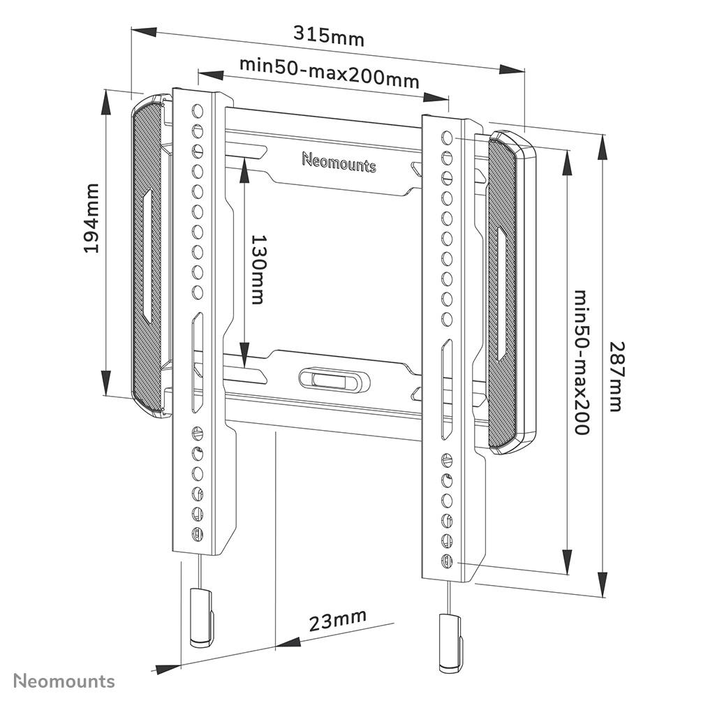 Rca Informatique - image du produit : SCREEN WALL MOUNT (FIXED/ ULTRA THIN/ VESA 200X200)