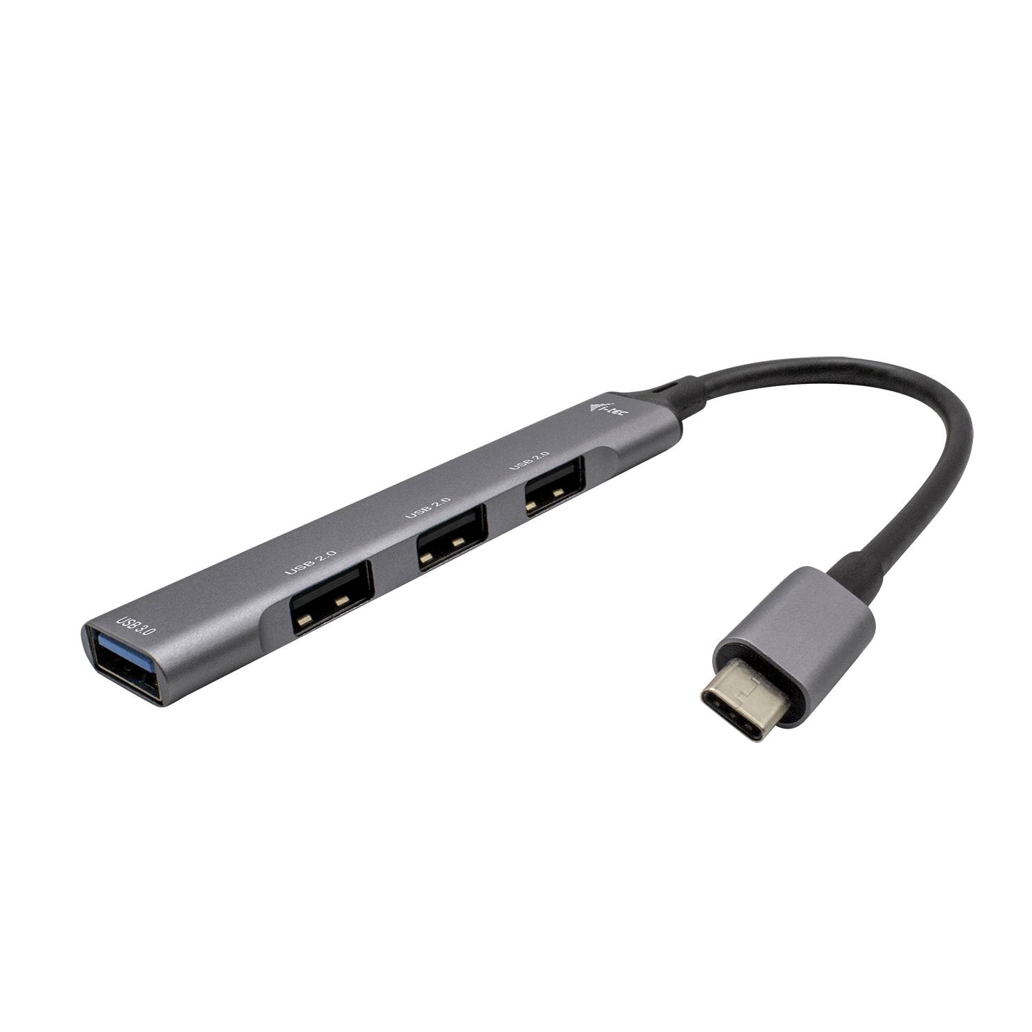 Rca Informatique - Image du produit : USB-C METAL HUB 1X USB 3.0 + 3X USB 2.0
