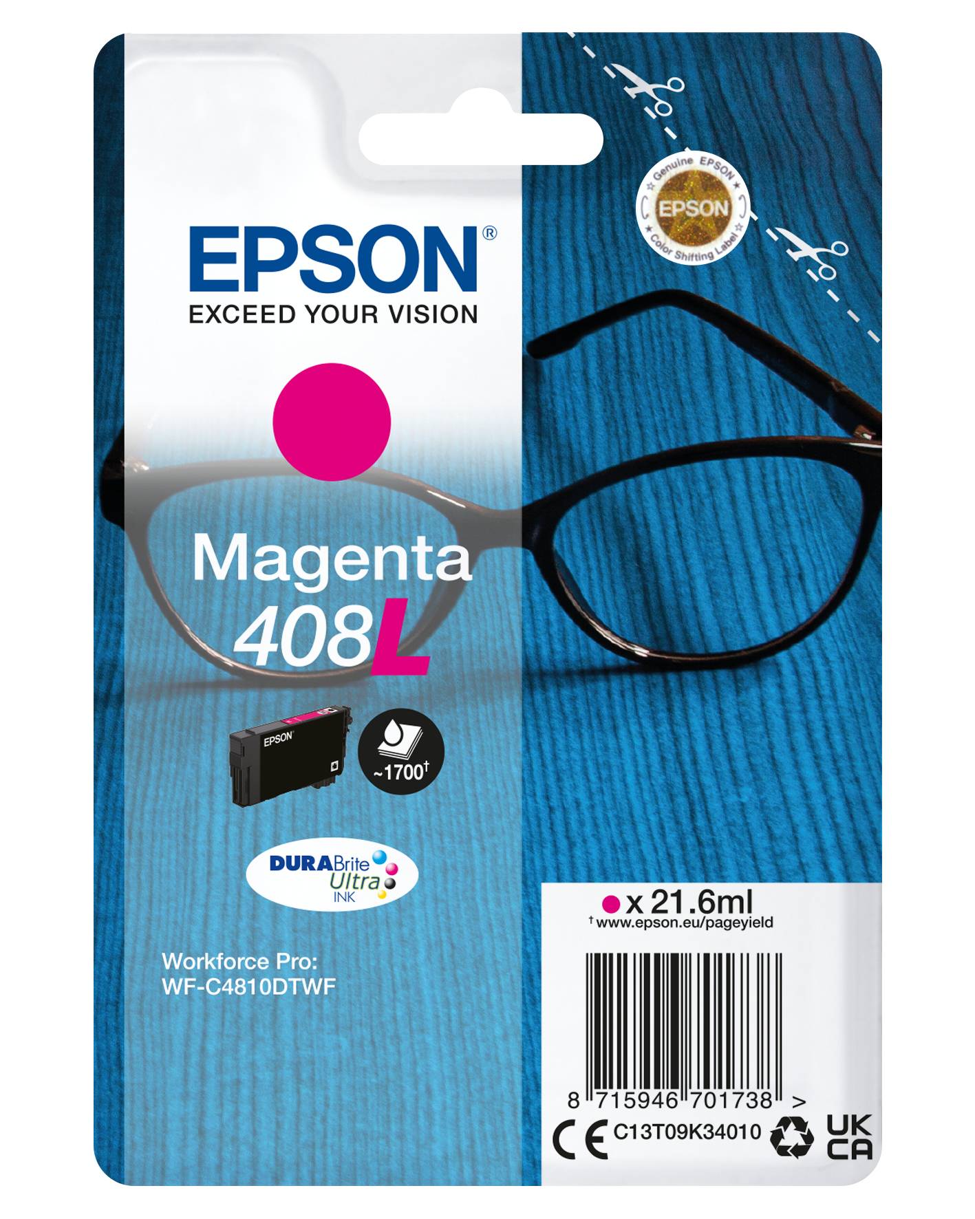 Rca Informatique - Image du produit : 408L DURABRITE ULTRA INK MAGENTA XL CARTRIDGE