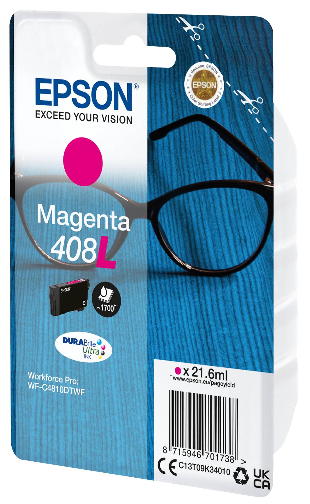 Rca Informatique - image du produit : 408L DURABRITE ULTRA INK MAGENTA XL CARTRIDGE