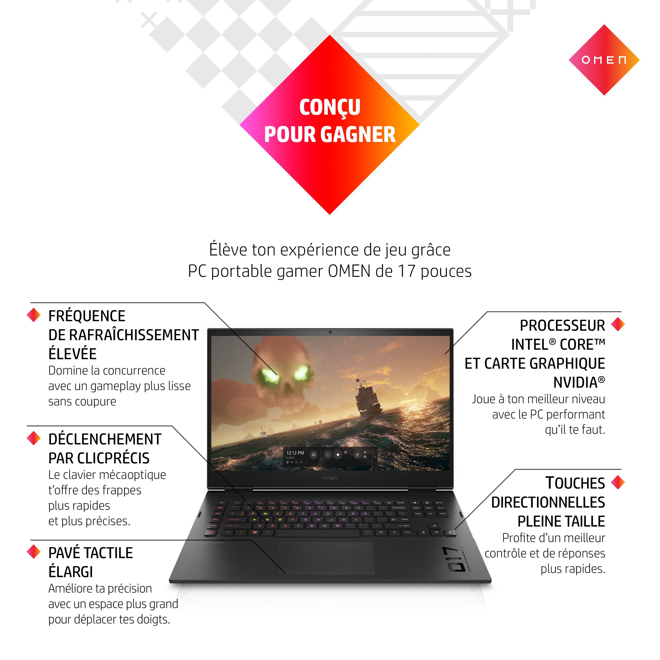 Rca Informatique - image du produit : 17-CK0057NF 17.3IN I5-11400H 16GB 512GB W10H