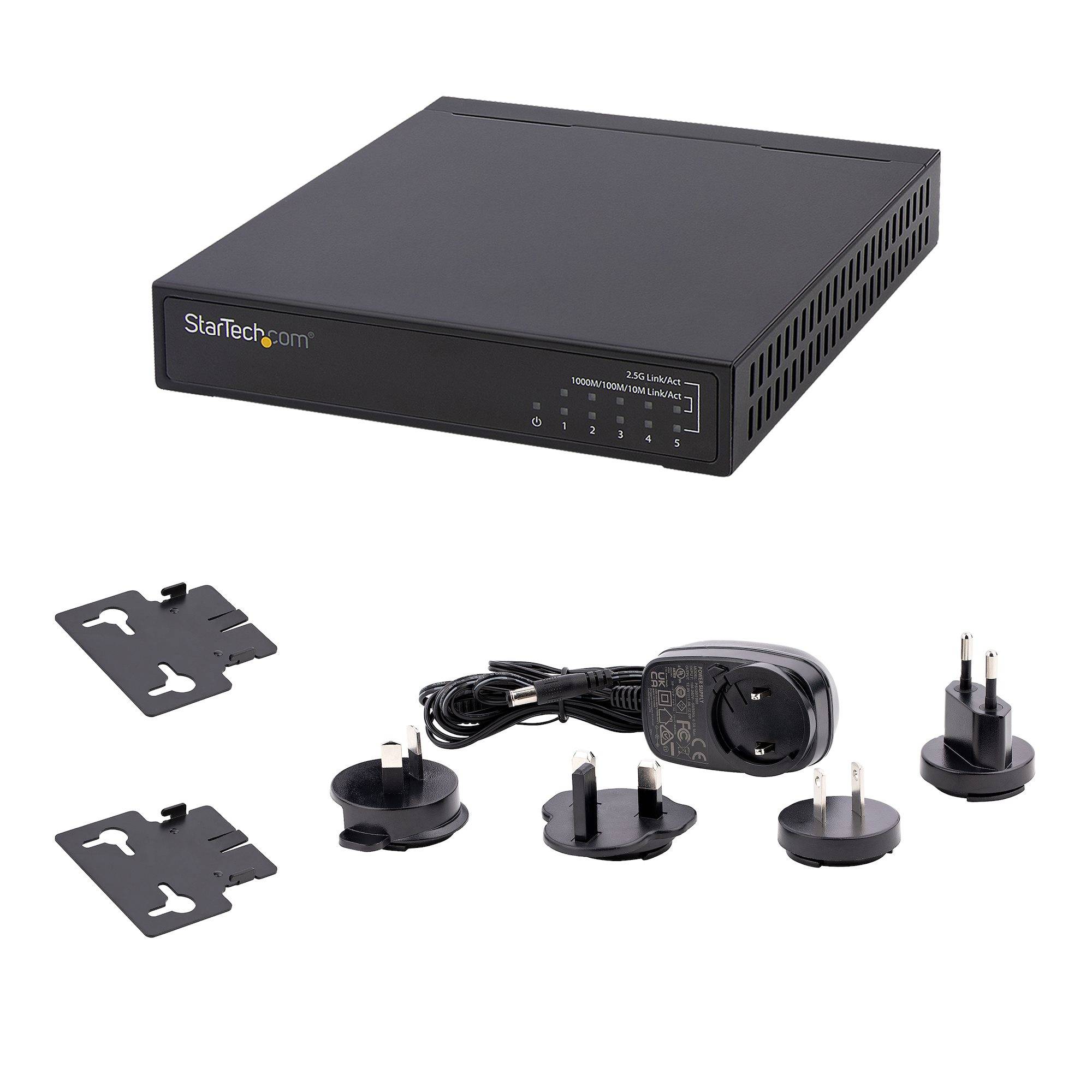 Rca Informatique - image du produit : UNMANAGED 2.5G SWITCH 5 PORT - ALL-METAL CASE FANLESS WALL KIT