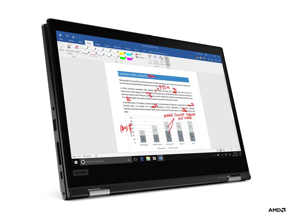 Rca Informatique - image du produit : THINKPAD L13 YOGA GEN 2 13.3 RYZ 3 5400U 8GB 256GB W11P