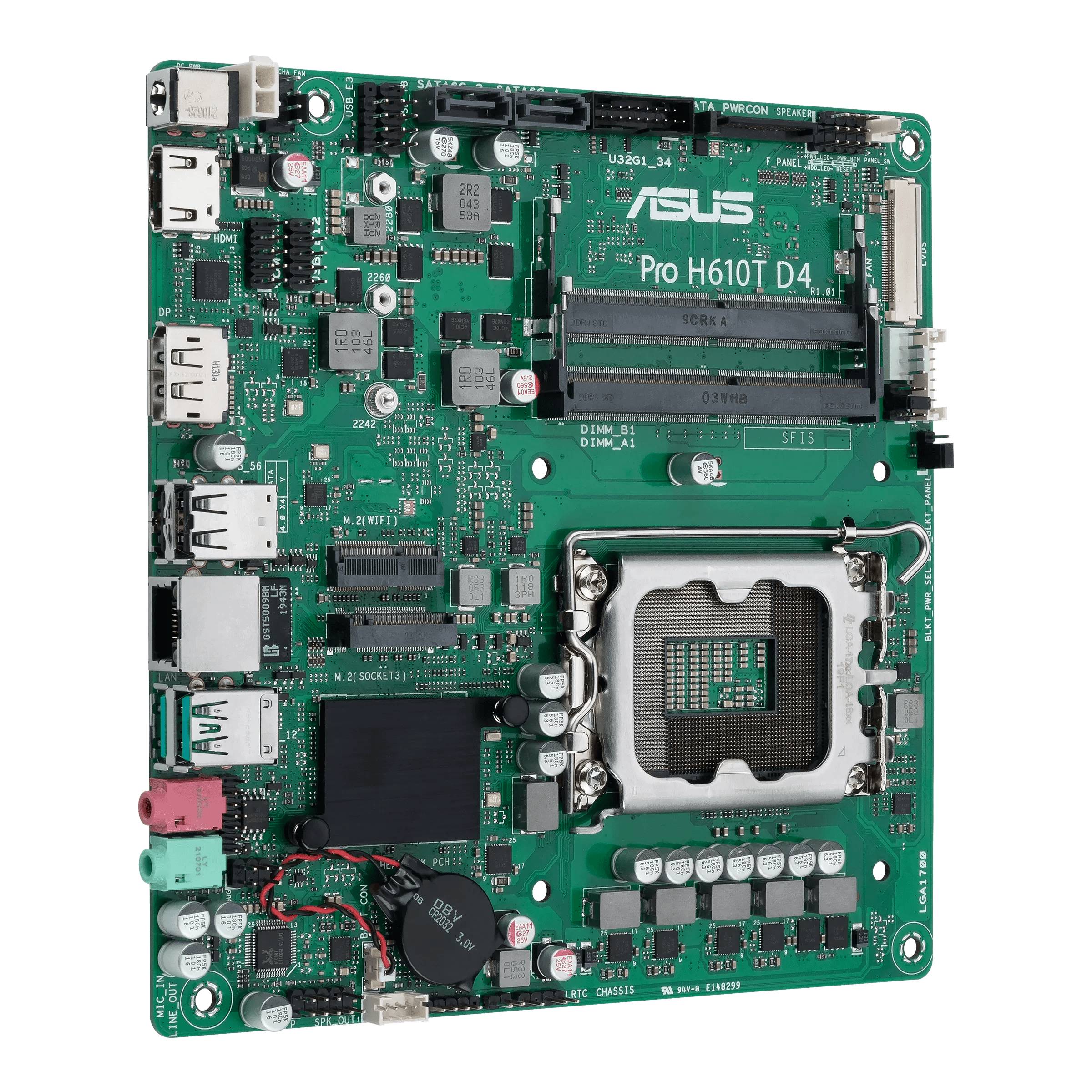 Rca Informatique - image du produit : PRO H610T D4-CSM//LGA1700 H610 USB3.2 M.2 SATA MB