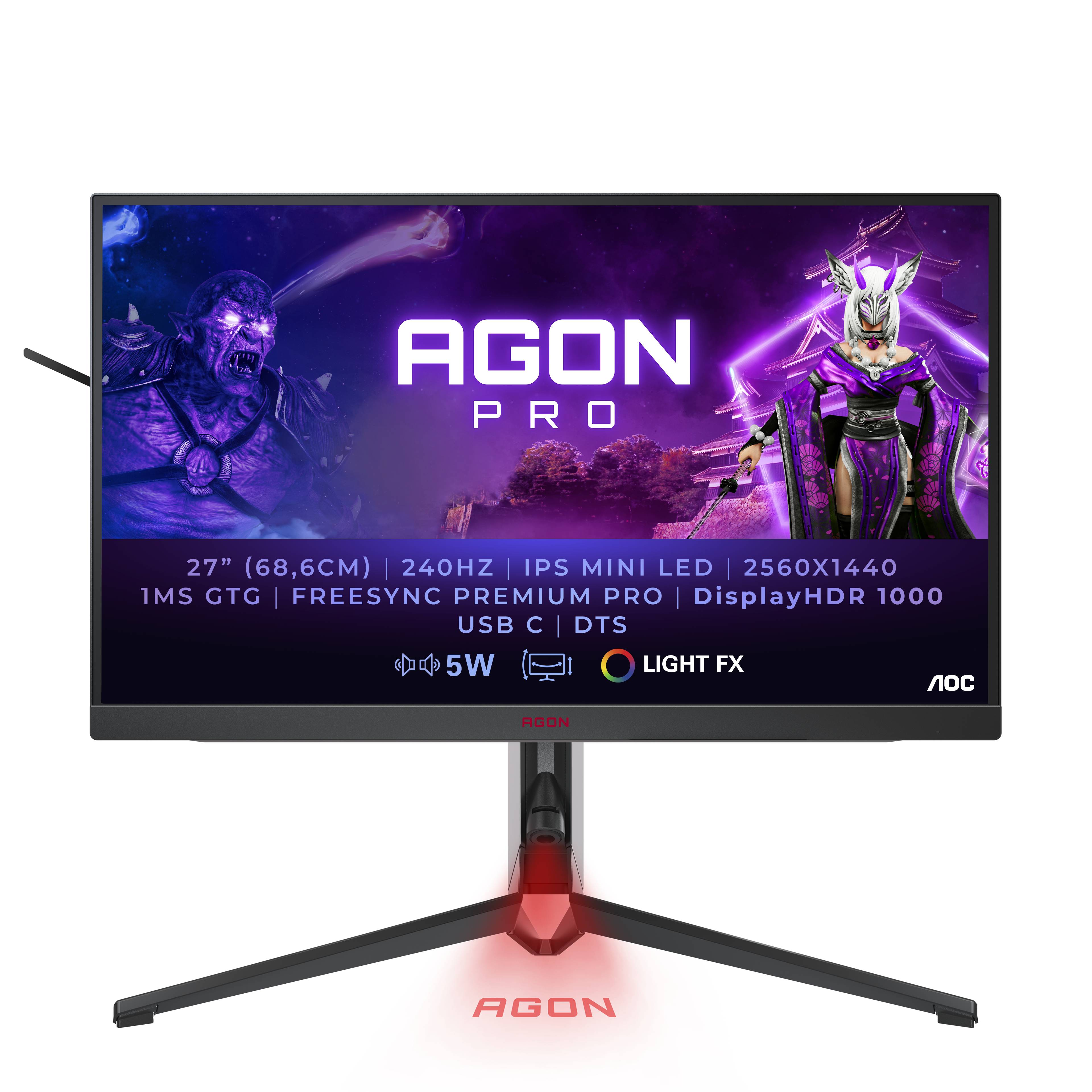 Rca Informatique - image du produit : 27IN MINILED 2560X1440 16:9 1MS AG274QZM 1000:1 HDMI/DP/USB