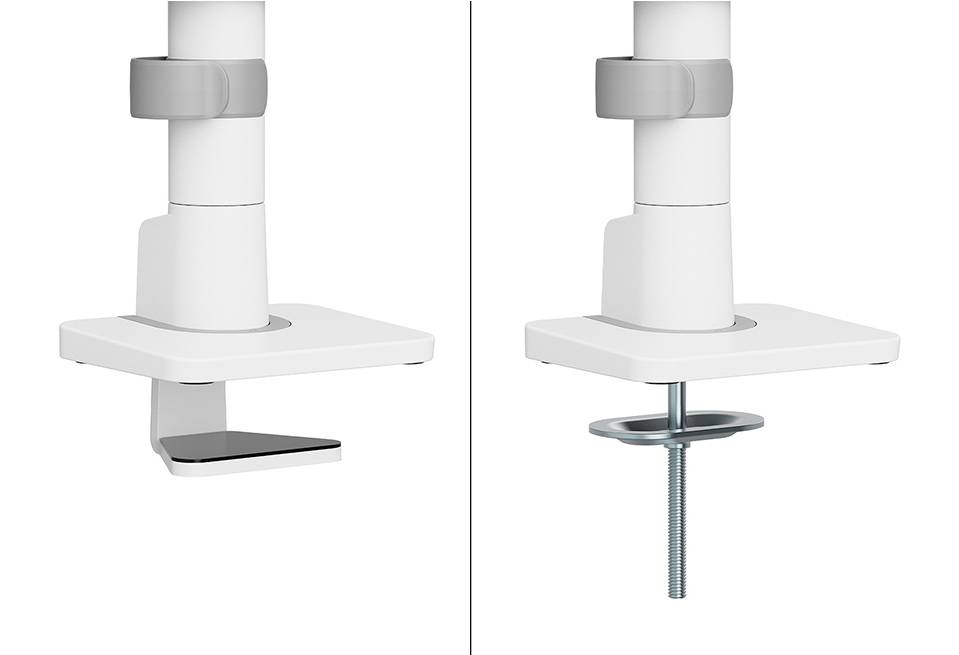 Rca Informatique - image du produit : NEXT ONE SL DESK MOUNT DOUBLE DISPLAY SLIDING VESA WHITE