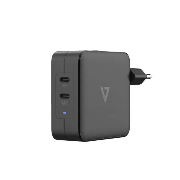 Rca Informatique - Image du produit : 65W USB-C PD GAN AC CHARGER 2 X USB-C PORTS INTL PLUGS