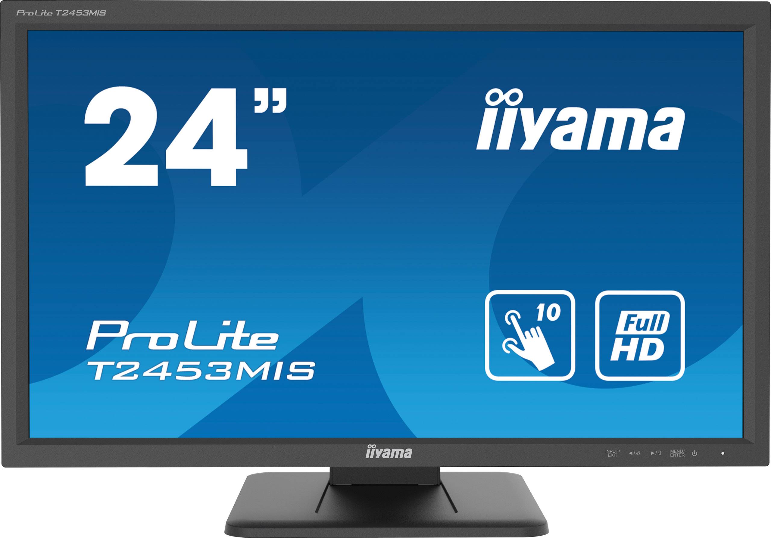 Rca Informatique - image du produit : T2453MIS-B1 23.6IN IR-TOUCH VA FHD 250CD/4MS/HDMI/VGA/DP/2USB