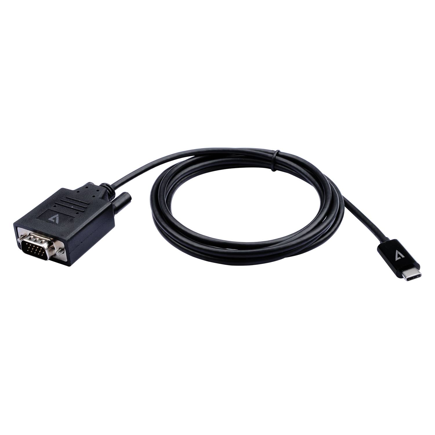 Rca Informatique - image du produit : BLACK USB-C TO VGA VIDEO CABLE USB-C MALE TO VGA MALE 2M 6.6FT