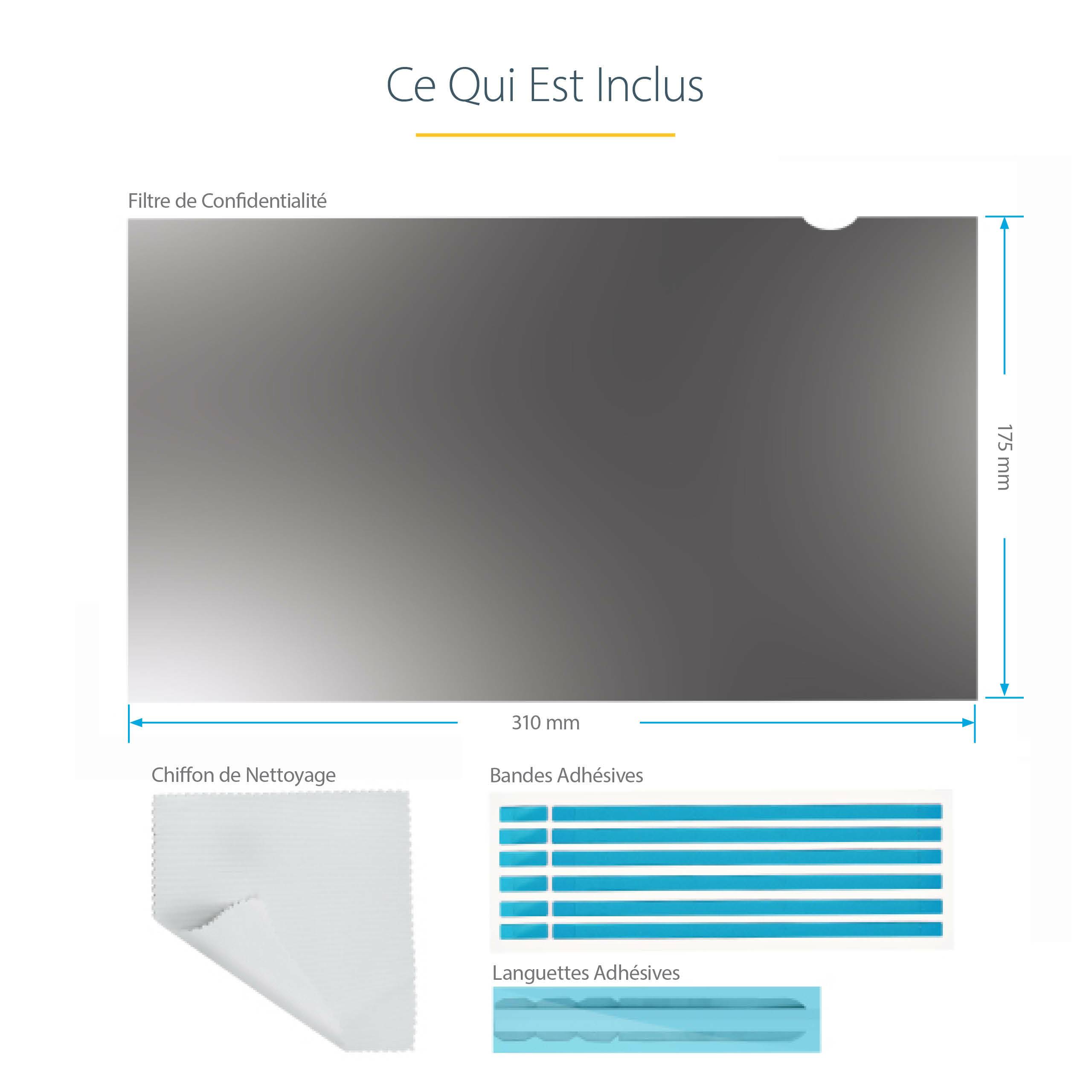 Rca Informatique - image du produit : 14IN LAPTOP PRIVACY SCREEN - ANTI-GLARE BLUE LIGHT FILTER