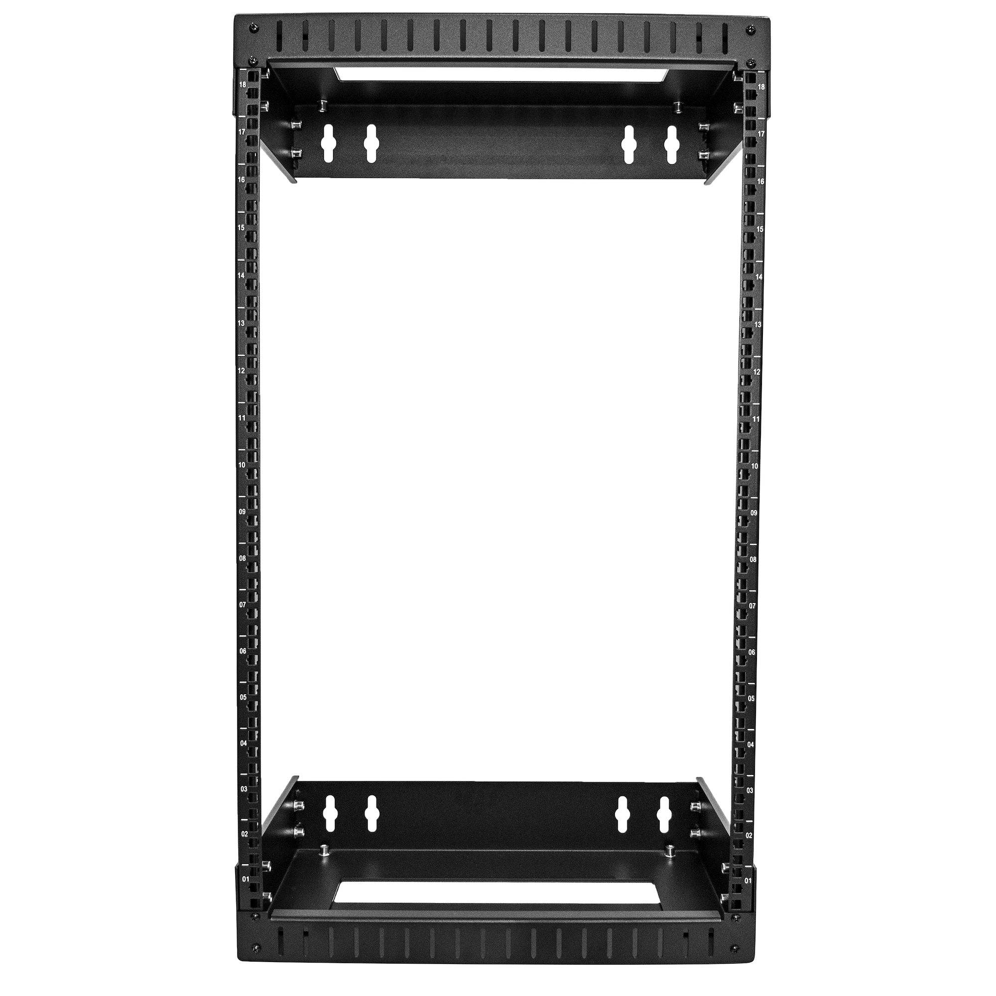 Rca Informatique - image du produit : OPEN FRAME WALL MOUNT EQUIPMENTRACK 18U ADJUSTABLE DEP