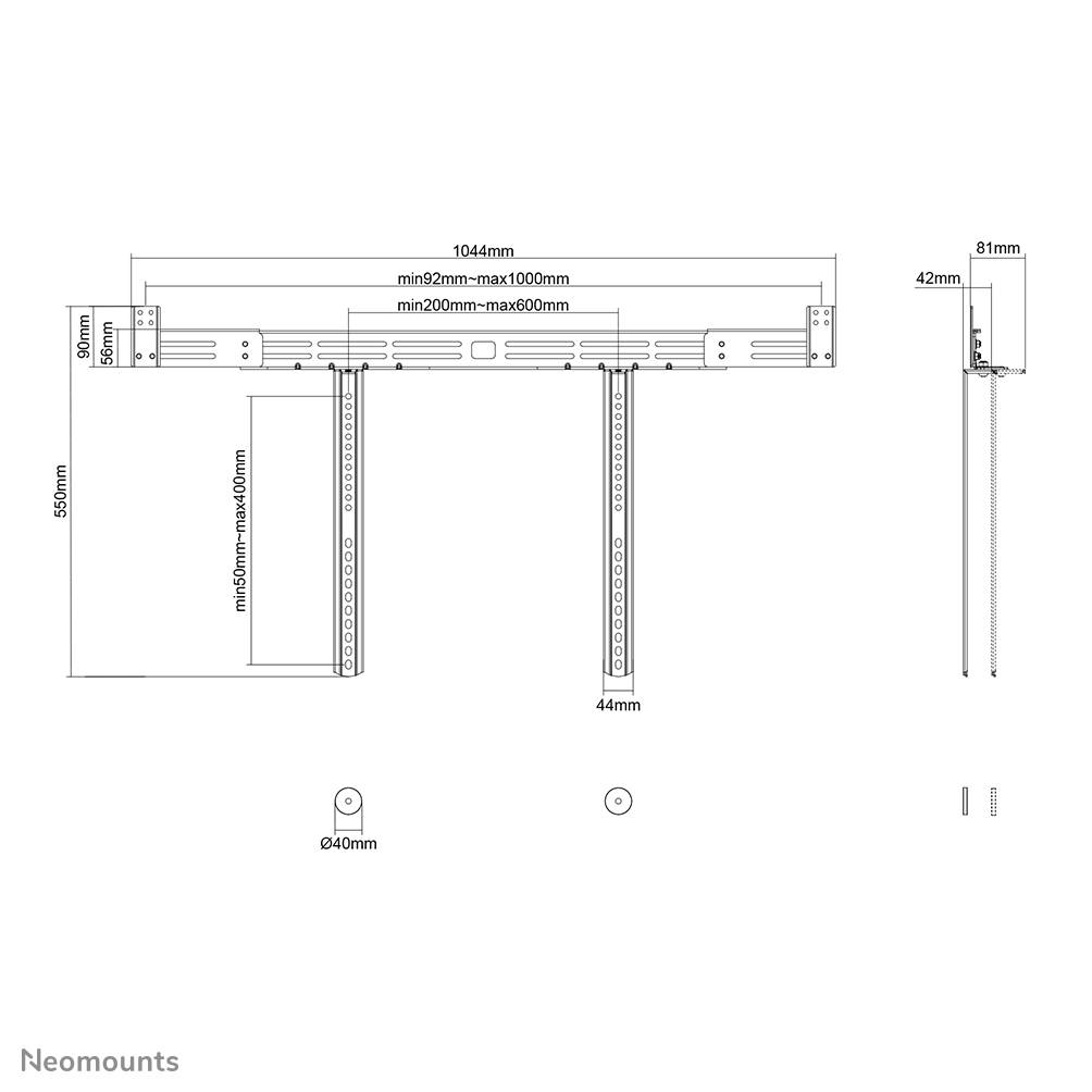 Rca Informatique - image du produit : NEWSTAR SOUNDBAR VESA MOUNT BLACK