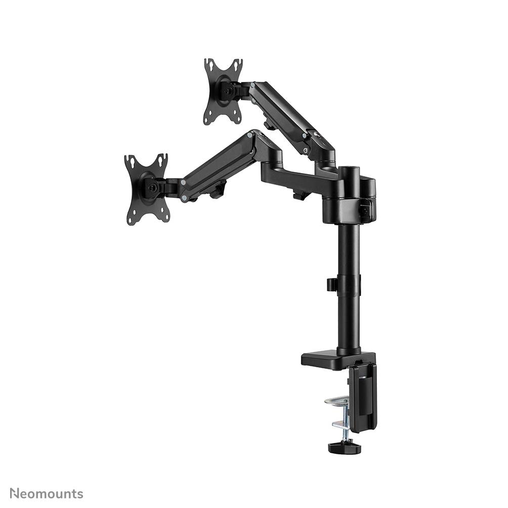 Rca Informatique - image du produit : NEWSTAR DESK POLE MOUNT (CLAMP/GROMMET) BLACK 17-27IN