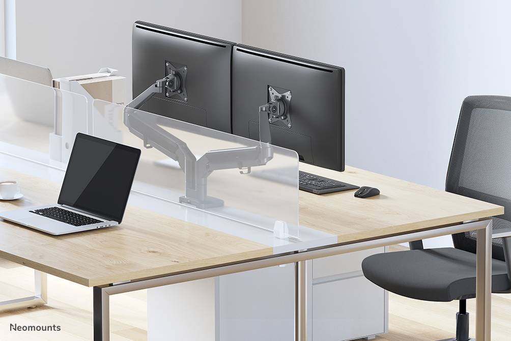 Rca Informatique - image du produit : NEWSTAR DESK MOUNT ULTRA FLAT (CLAMP/GROMMET) BLACK 17-27IN