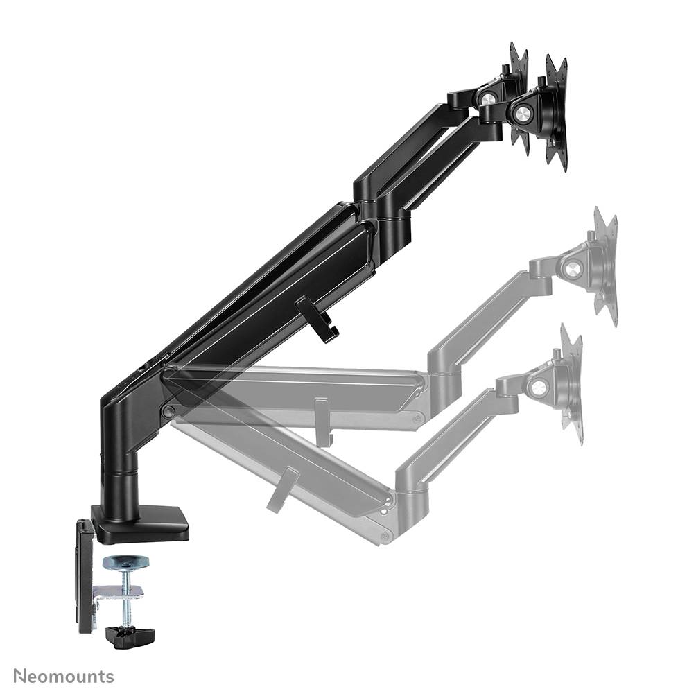 Rca Informatique - image du produit : NEWSTAR DESK MOUNT ULTRA FLAT (CLAMP/GROMMET) BLACK 17-27IN