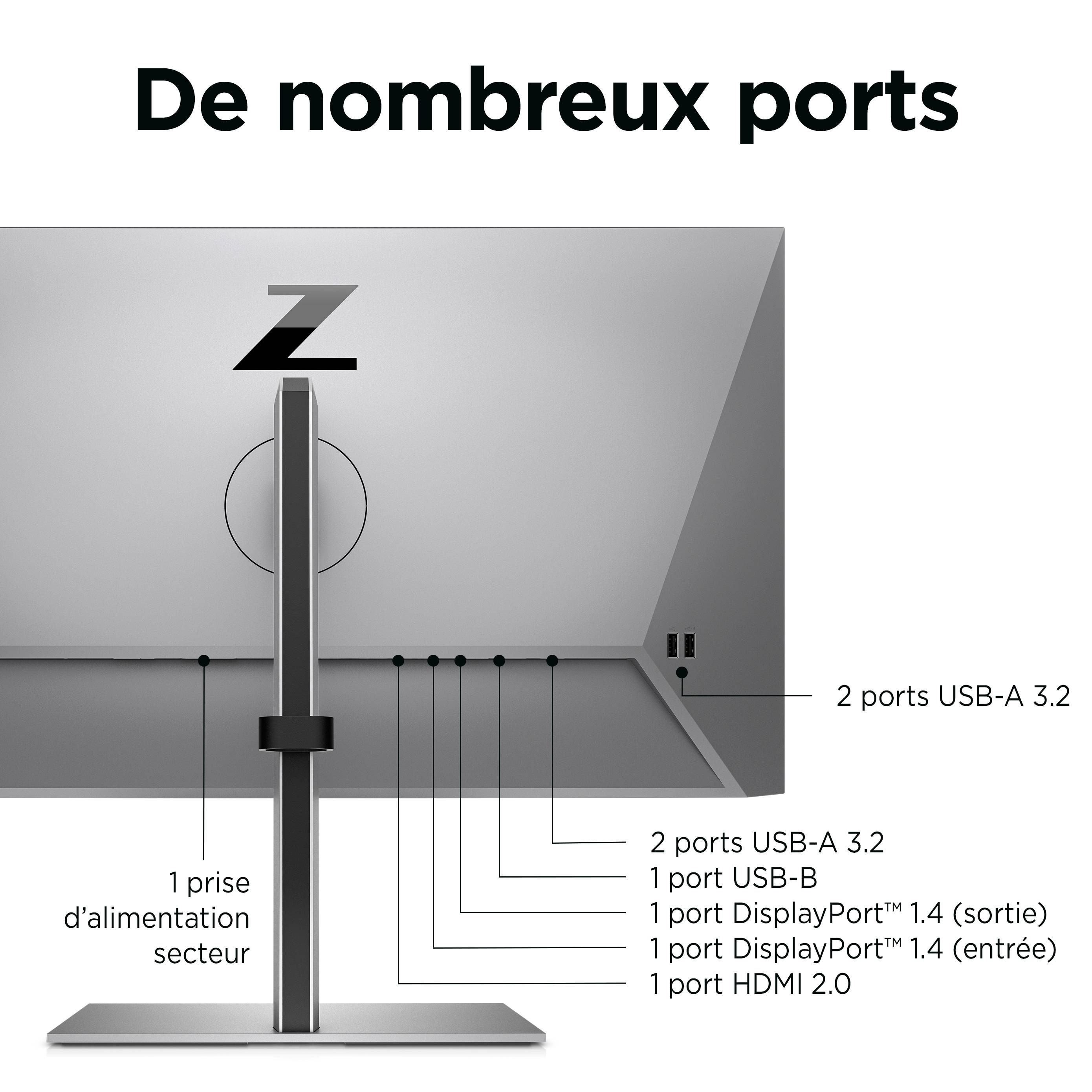 Rca Informatique - image du produit : HP Z24Q G3 IPS 2560X1400 1000:1 QHD DISPLAY