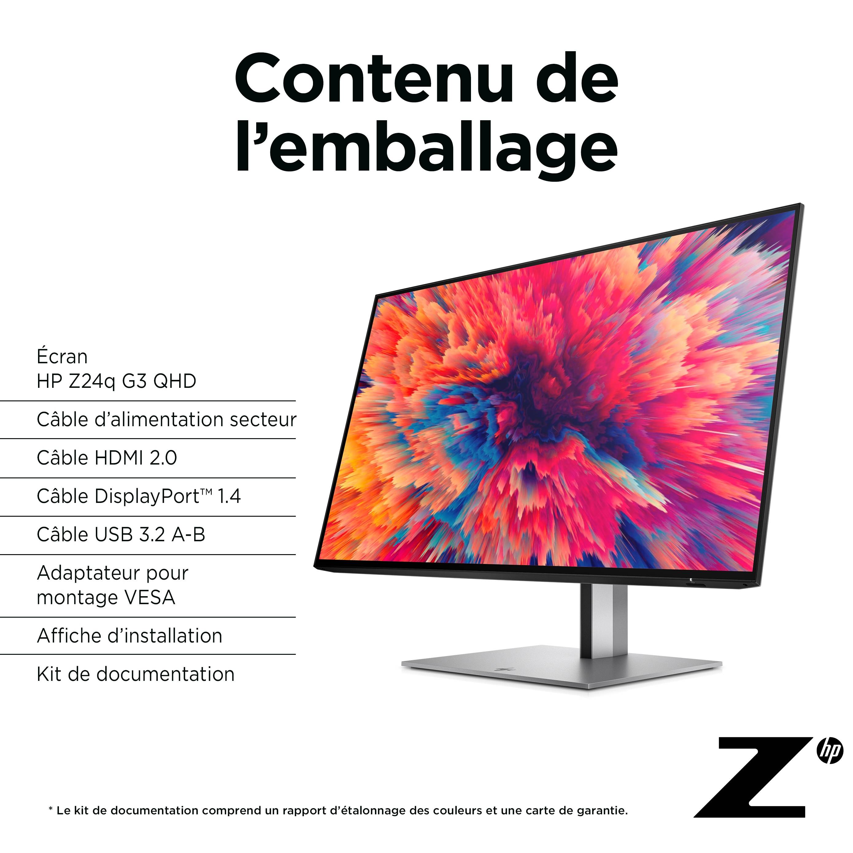 Rca Informatique - image du produit : HP Z24Q G3 IPS 2560X1400 1000:1 QHD DISPLAY