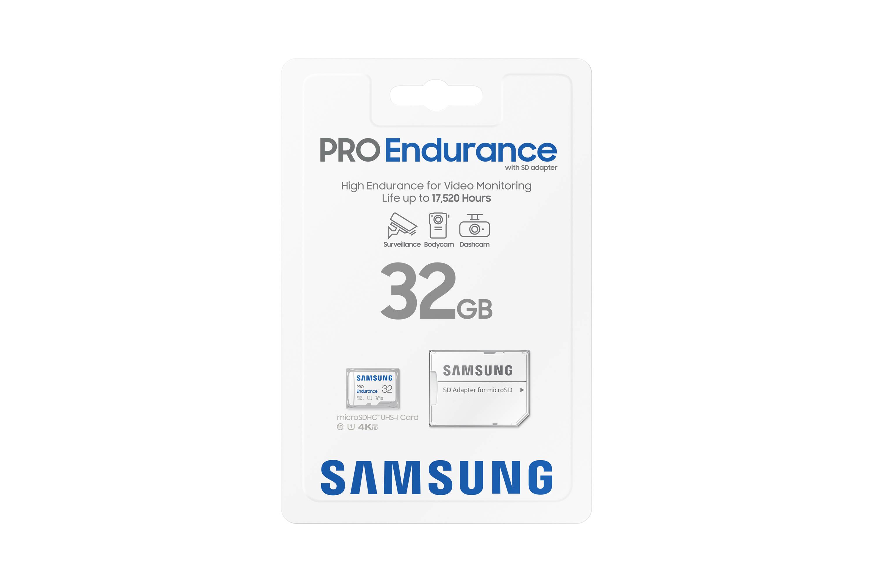 Rca Informatique - image du produit : PRO ENDURANCE 32GB MICROSDHC INC SD ADAPTER CLASS10 UHS 1 U1