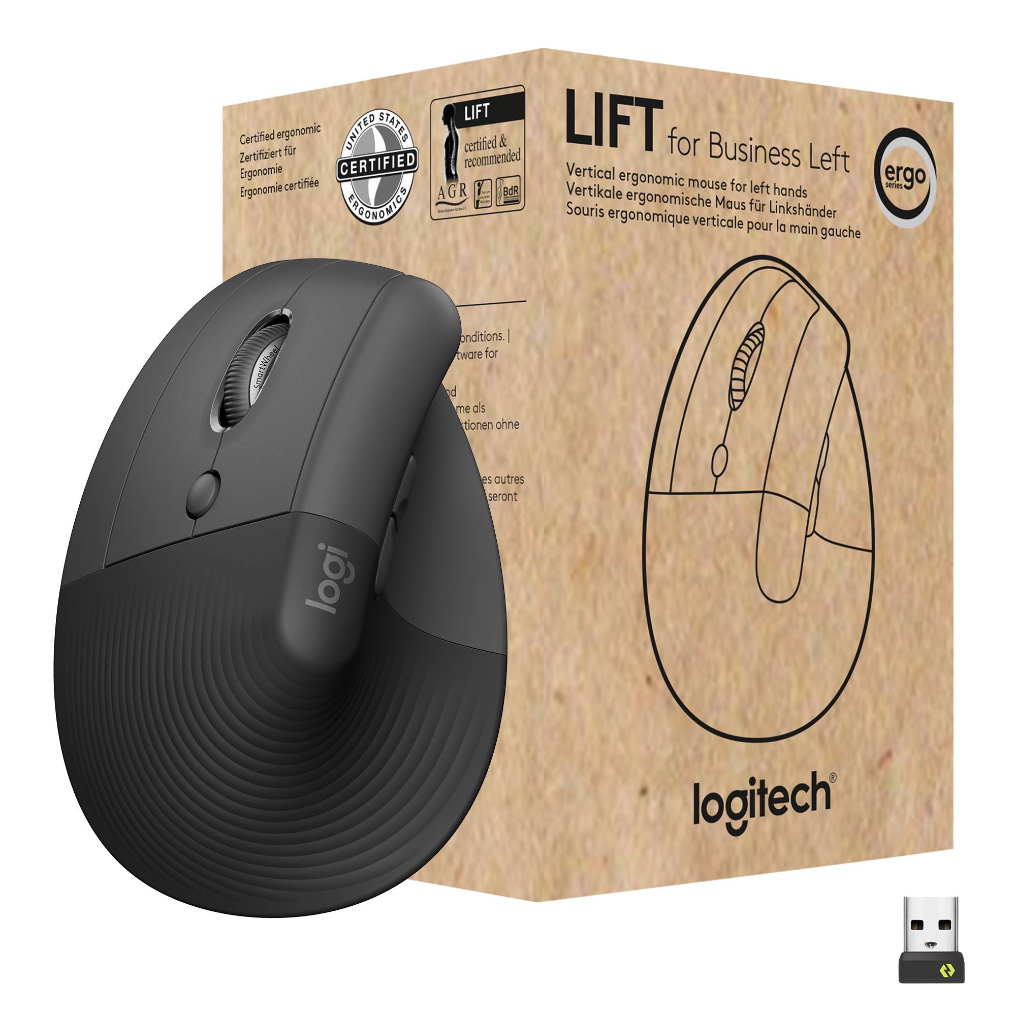 Rca Informatique - image du produit : LIFT FOR BUSINESS LEFT GRAPHITE / BLACK - EMEA