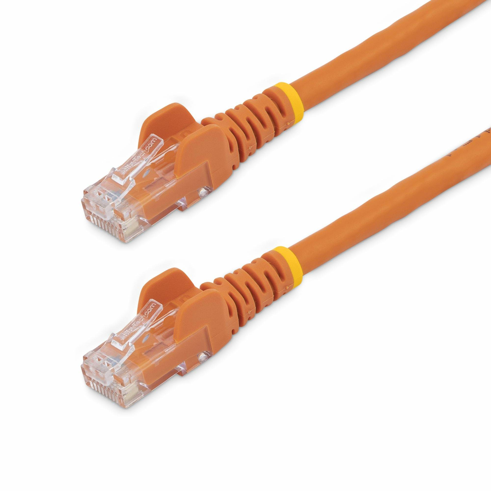 Rca Informatique - image du produit : CABLE RESEAU CAT6 GIGABIT UTP SANS CROCHET DE 3M - ORANGE