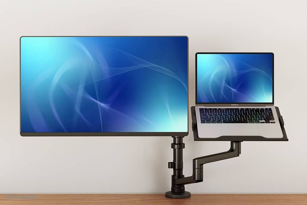 Rca Informatique - image du produit : NEOMOUNTS LAPTOP + SCREEN DESK MOUNT (CLAMP+GROMMET)