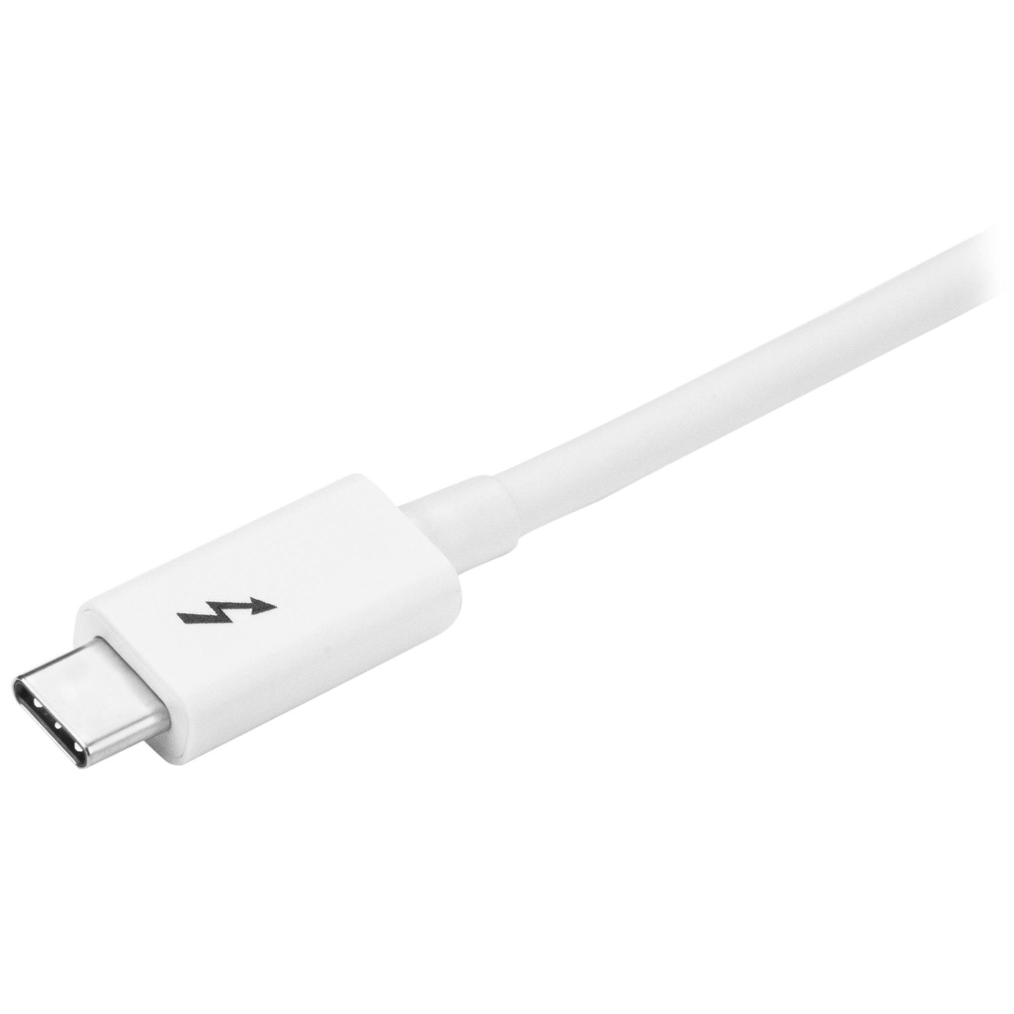 Rca Informatique - image du produit : 2M THUNDERBOLT 3 USB C CABLE 20GBPS - WHITE